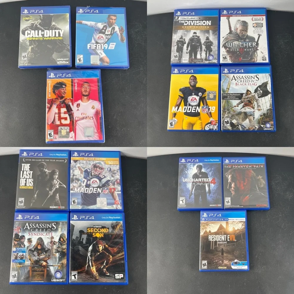 PlayStation 4 PS4 Bundle Lot of 14 Games (Metal Gear Solid Last Of Us Witcher)